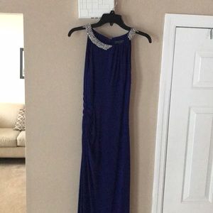 Floor length Royal Blue Ralph Lauren Gown.